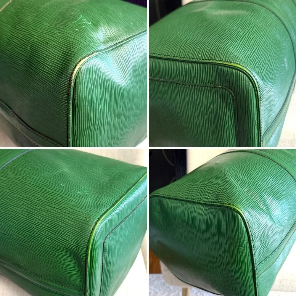 Authentic Louis Vuitton unisex Keepall 50 travel bag M42964 green Epi leather